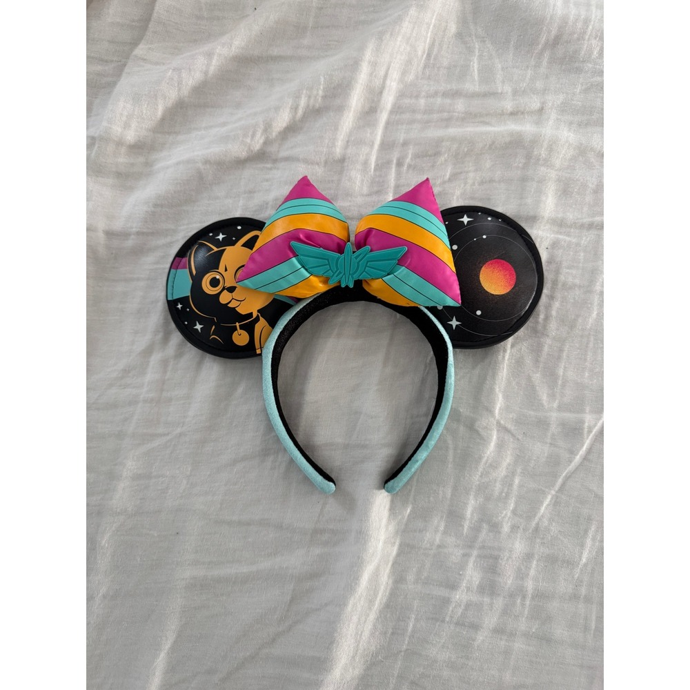 Disney Parks Rare Buzz Lightyear Sox Cat Minnie Mickey Mouse Ears Bow Headband